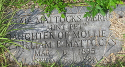 Zelma Mattlocks “Aunt Pet” <I>Mattocks</I> Merrell 