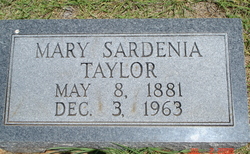 Mary Sardenia <I>Rogers</I> Taylor 