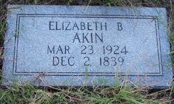 Elizabeth <I>Brooks</I> Akins 
