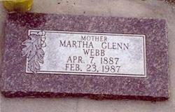 Martha “Mattie” <I>Glenn</I> Webb 