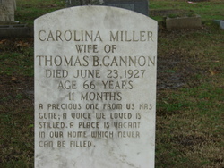 Carolina <I>Miller</I> Cannon 