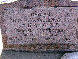 Anna M <I>Van Allen</I> Acker 