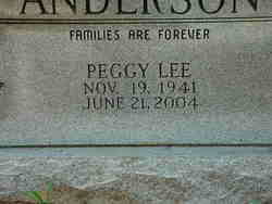 Peggy Lee <I>Bell</I> Anderson 