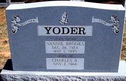 Nannie <I>Brooks</I> Yoder 