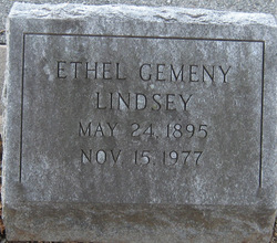 Ethel May <I>Penn</I> Gemeny Lindsey 