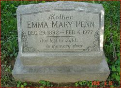 Emma Mary <I>Cronk</I> Penn 