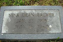 Nina <I>Dean</I> Brewer 
