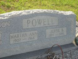 Martha Ann <I>Lowe</I> Powell 