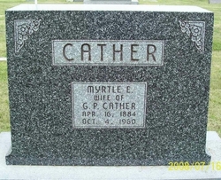 Myrtle E <I>Bartlett</I> Cather 