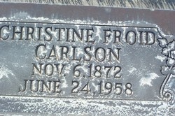 Christine Louise <I>Froid</I> Carlson 