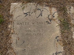 Mattie Elizabeth <I>Wyatt</I> Barlow 