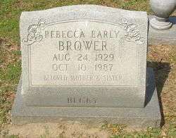 Rebecca Cornelia “Becky” <I>Early</I> Brower 