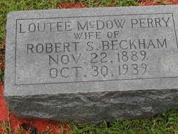 Loutee McDow <I>Perry</I> Beckham 