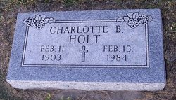 Charlotte Beatrice “Lottie” <I>Keller</I> Holt 