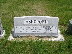 Mary <I>Glover</I> Ashcroft 