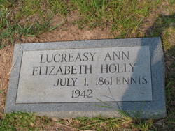 Elizabeth Ann “Lucreasy” <I>Holly</I> Ennis 