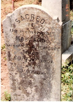 Mary Ann <I>Moore</I> Moore 