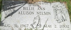 Billie Ann <I>Allison</I> Nelson 