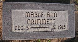 Mable Ann Grimmett 