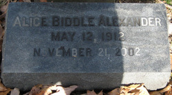 Alice C <I>Biddle</I> Alexander 