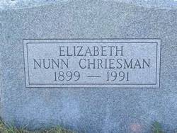 Elizabeth <I>Nunn</I> Chriesman 