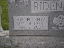 Helen Odessa <I>Lentz</I> Ridenhour 