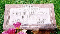 Minnie Lee <I>Stowe</I> Ruble 