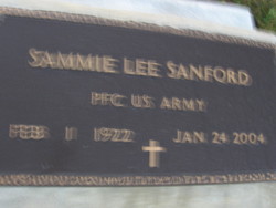 PFC Sammie Lee Sanford 