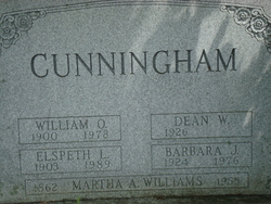 Martha A. <I>Williams</I> Cunningham 