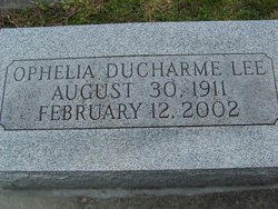 Ophelia <I>Ducharme</I> Lee 