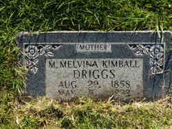 Mary Melvina <I>Kimball</I> Driggs 