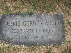 Carrie <I>Gordon</I> Adger 