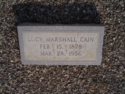 Lucy Karl <I>Marshall</I> Cain 