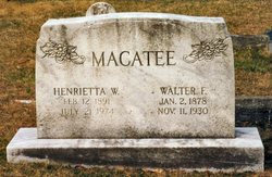 Henrietta Maria <I>Webster</I> Macatee 