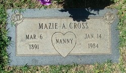 Mazie Alice <I>Dusenbury</I> Cross 