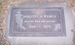 Dorothy H <I>Carman</I> Wemple 