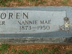 Nancy Mae “Nannie/Nina” <I>Weatherall</I> Boren 