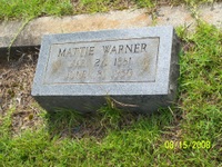 Martha Narcissus “Mattie” <I>Blunt</I> Josey Warner 
