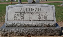 Annie Rose <I>Peyton</I> Aultman 