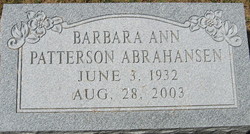 Barbara Ann <I>Patterson</I> Abrahansen 