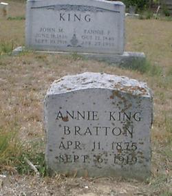 Annie Frances <I>King</I> Bratton 
