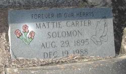 Mattie <I>Carter</I> Solomon 