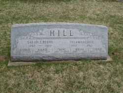 Sarah E <I>Berry</I> Hill 