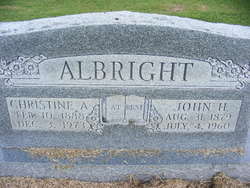 Christine Alice <I>Ackerman</I> Albright 