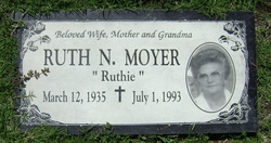 Ruth Norciva “Ruthie” <I>Mann</I> Moyer 