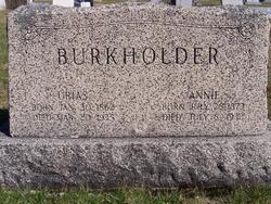 Annie <I>Shoemaker</I> Burkholder 