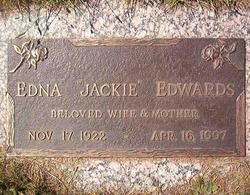 Edna Florence “Jackie” <I>Hester</I> Edwards 