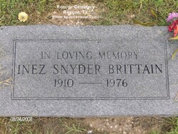 Ethel Inez <I>Snyder</I> Brittain 