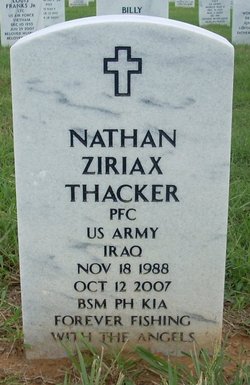 PFC Nathan Ziriax Thacker 