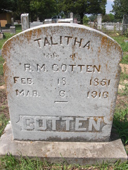 Talitha <I>Cox</I> Cotten 